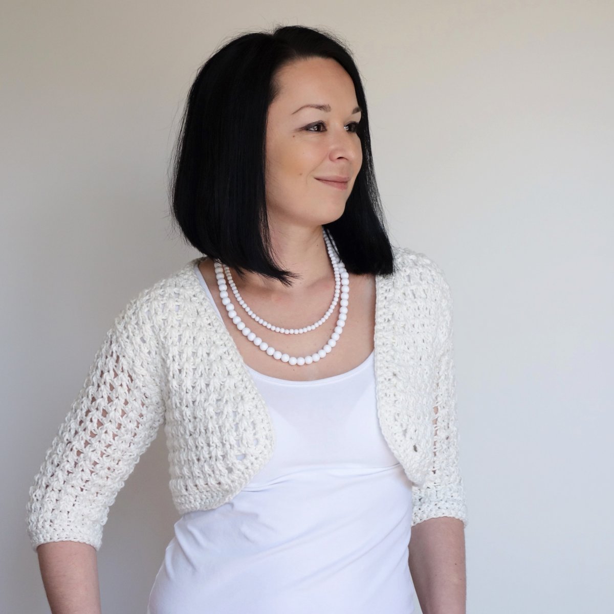 bavlnené bolerko biele