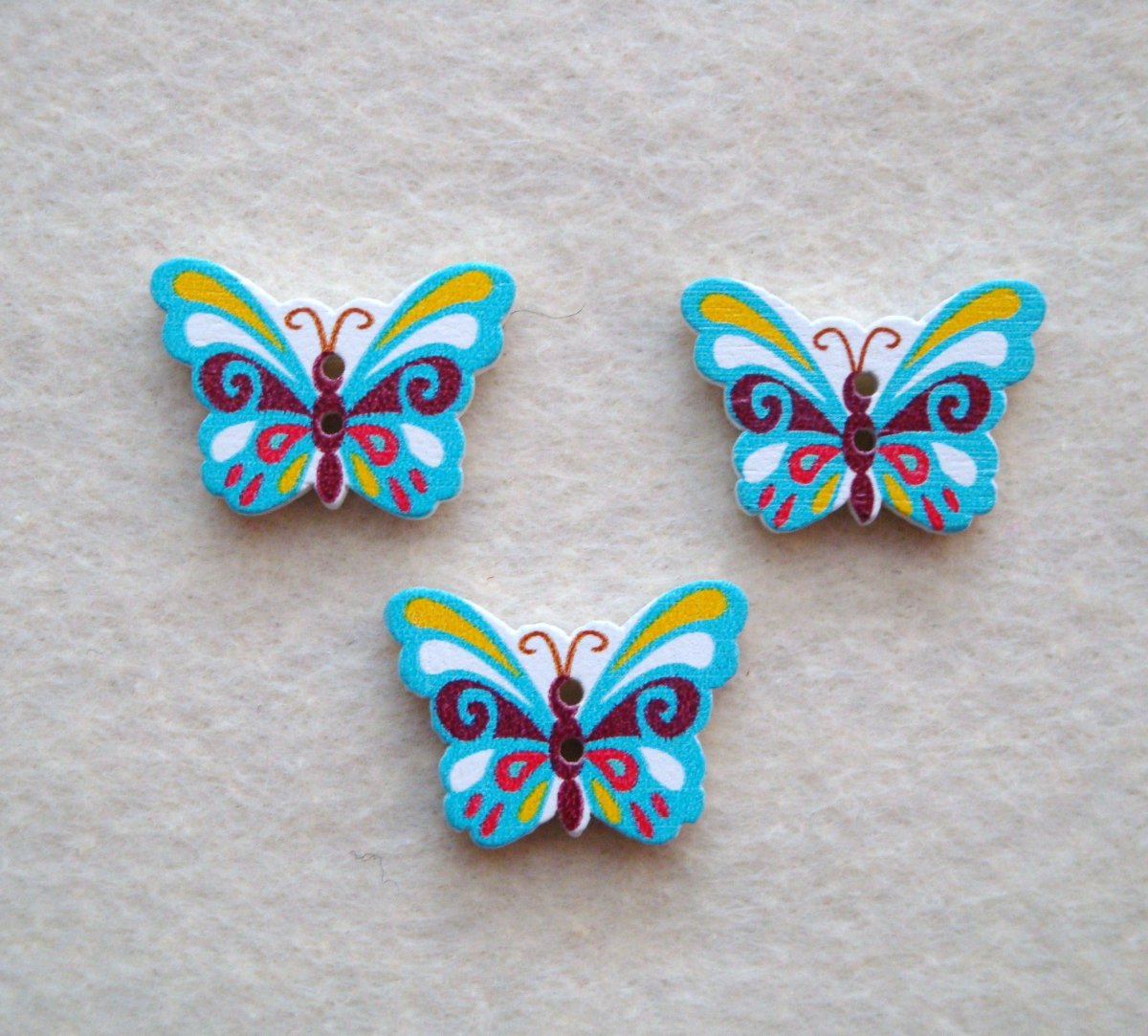 Knoflík motýl - 2 kusy