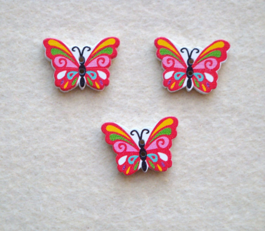 Knoflík motýl -2 kusy