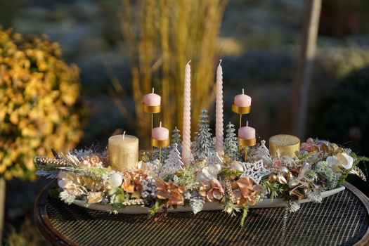 Vánoční dlouhý elegantní svícen