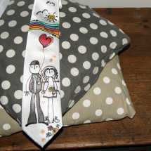 Malovaná kravata (nejen) svatební balónková
