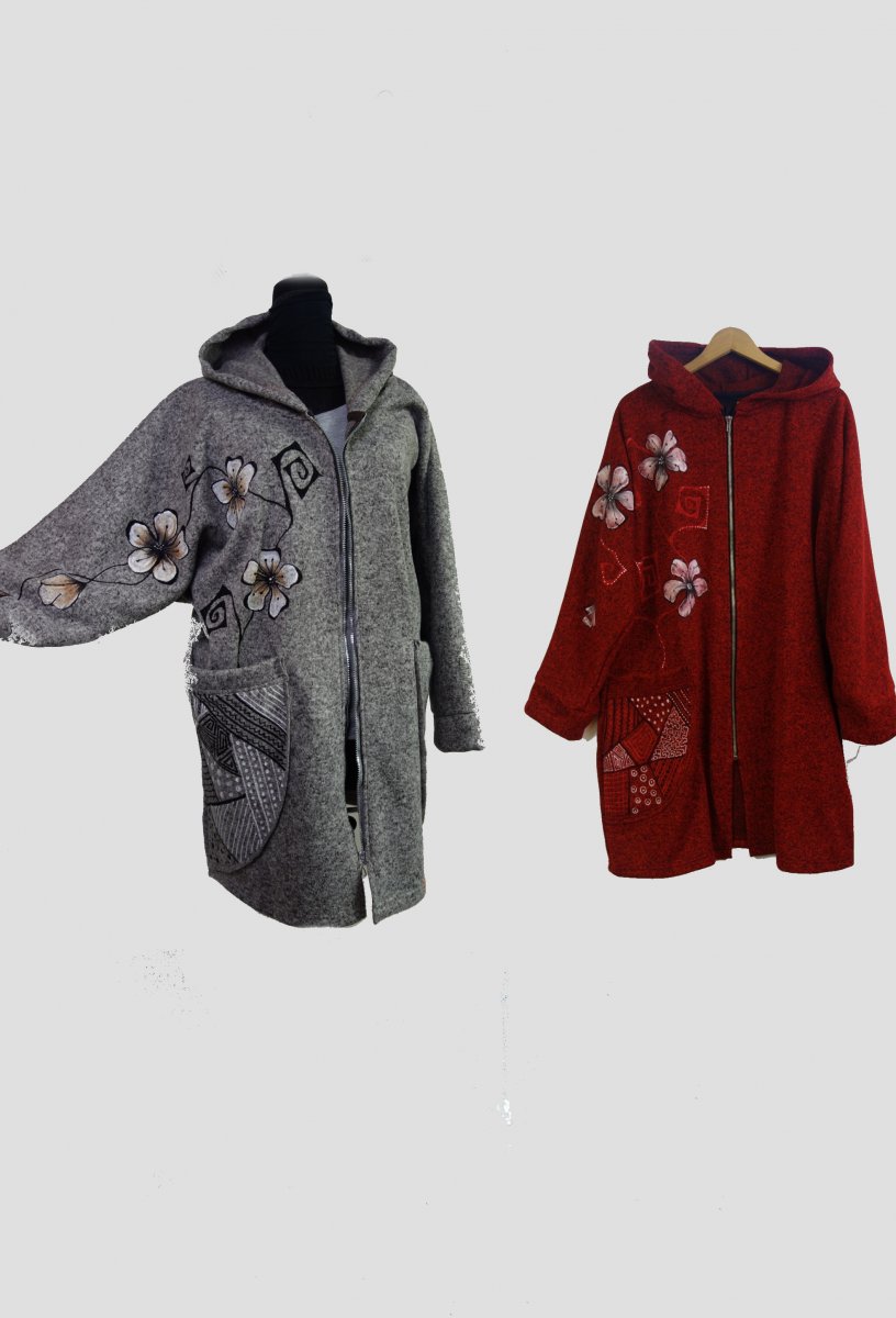 Kabátek delší s kapucí (S,M,L,XL)