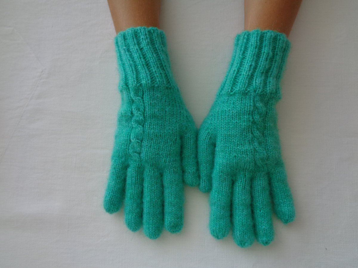 Rukavičky v tyrkysové