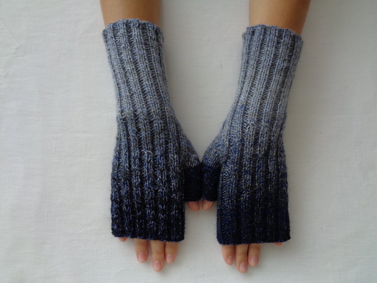 Rukavičky - návleky v melíru