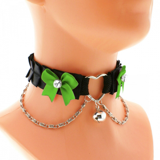 Kittenplay obojek kawaii bdsm obojek lolita gothic pastel collar saténový obojek 