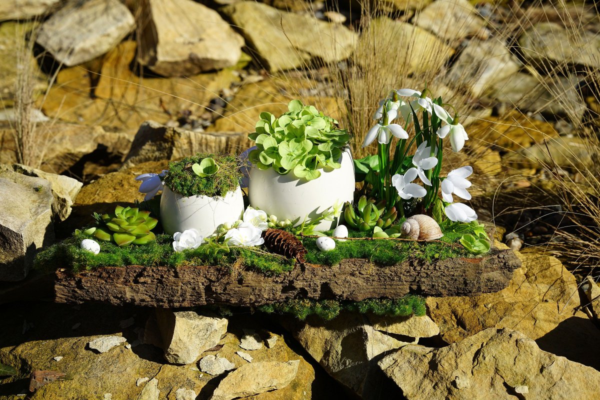 Jarní dekorace na kůře