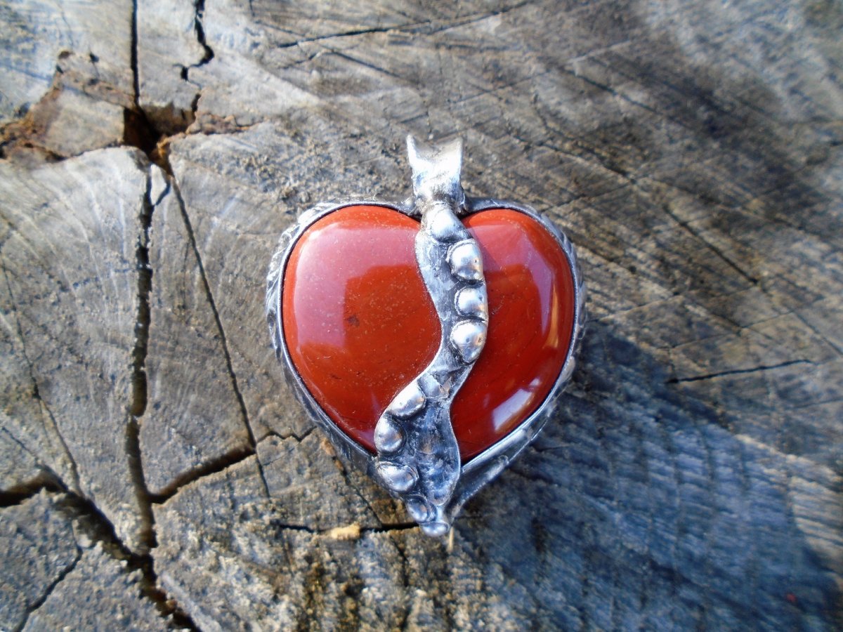 Ohnivé srdce - jaspis