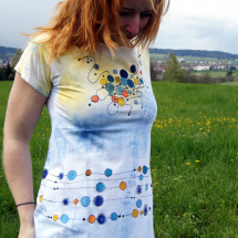 Batikované malované kuličkové šaty M/L