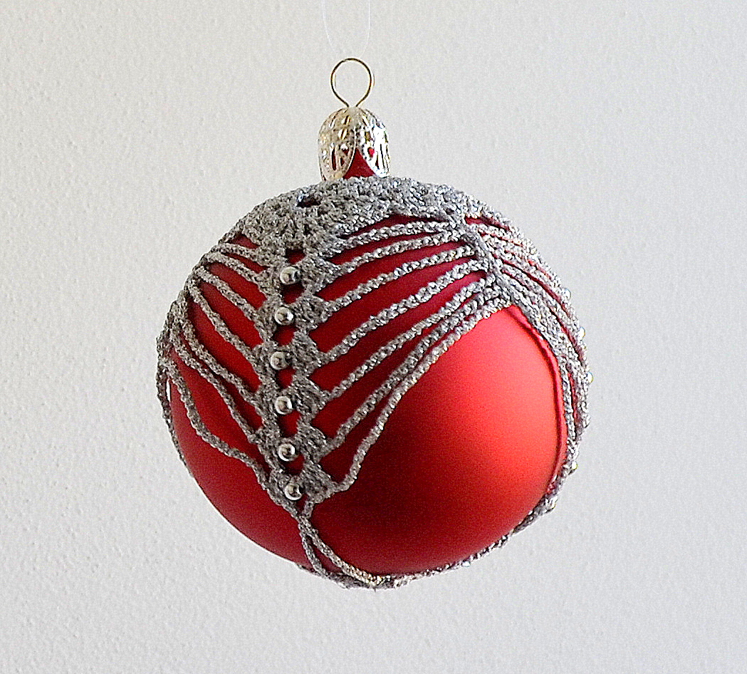 Vánoční baňka Viktoria stříbrná - Zdoprava zdarma!