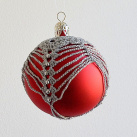 Vánoční baňka Viktoria stříbrná - Zdoprava zdarma!