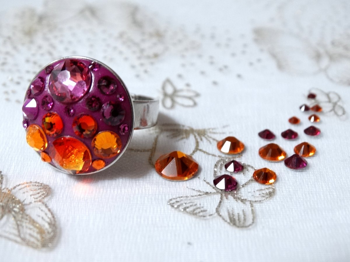 Fuchsiovo-oranžový prsten