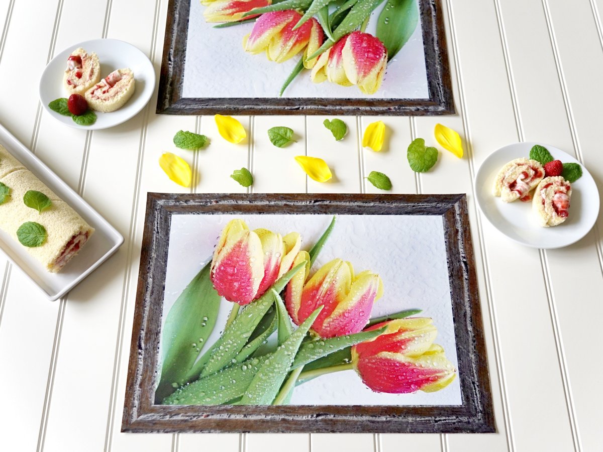 Autorské Foto Prostírání - Duše Tulipánů/Rám