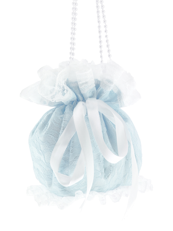 Pomparůrka modrá krajková,svatební kabelka pro nevěstu 1460B