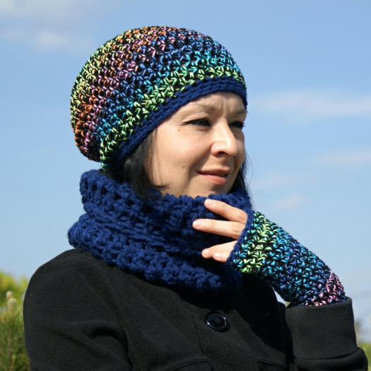 Zimná rozprávka (set čiapkošálový)