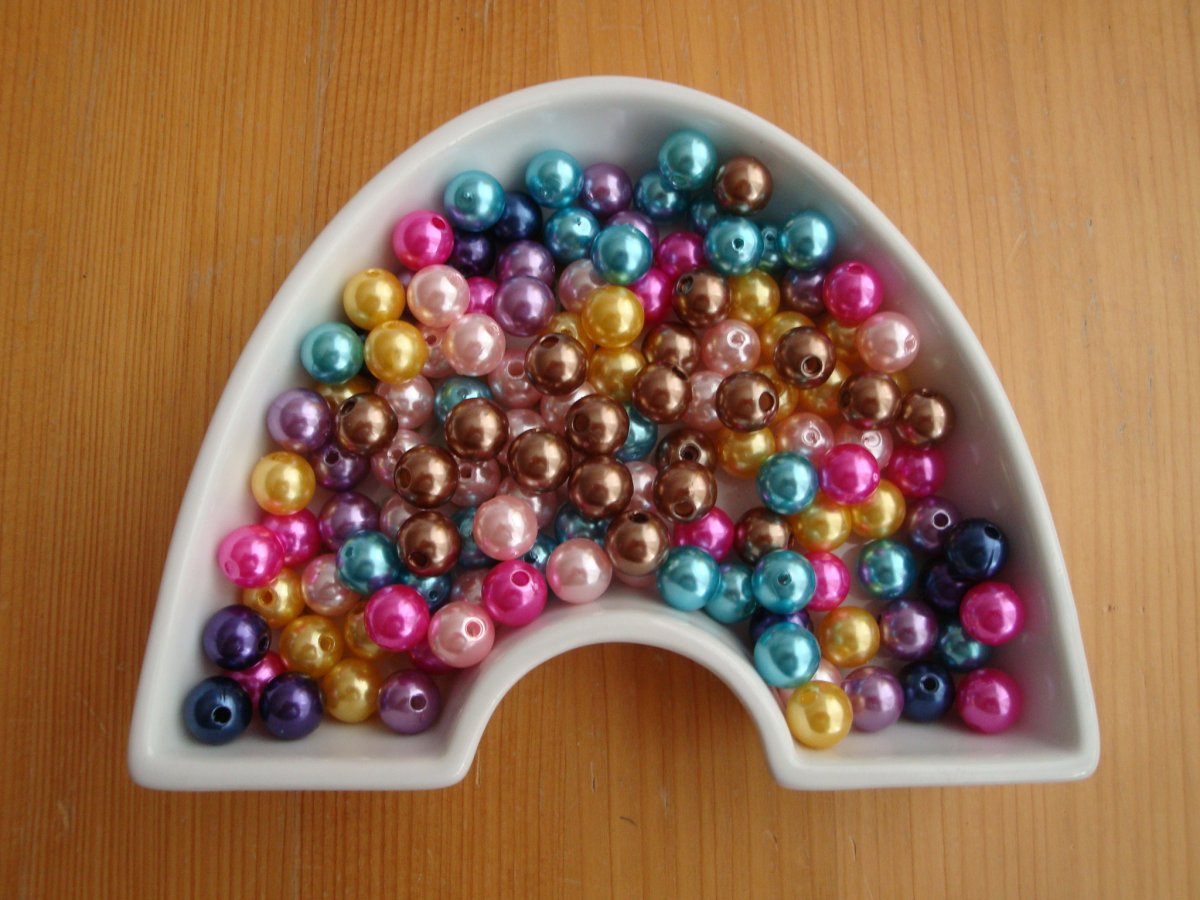 Plastové korálky 10 mm -(25ks)