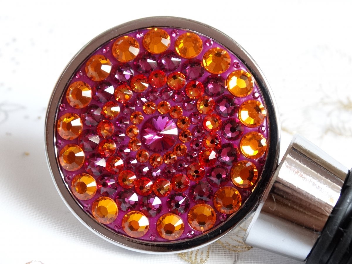 Zátka na láhev- Růžovo-oranžová mandala