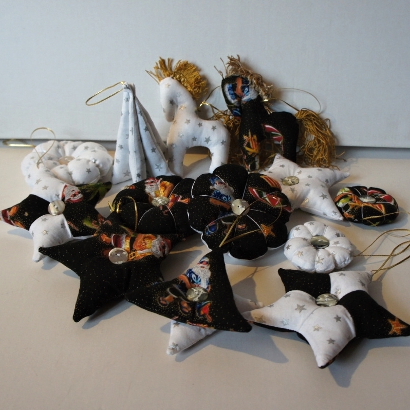 Luxusní patchvorkové vánoční ozdoby 