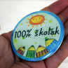 Odznáček VELKÝ pro správné školáky 100%  6 cm!