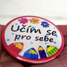 Odznáček VELKÝ pro správnou školajdu červený  velký 6 cm!