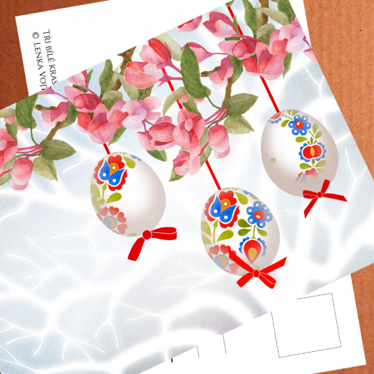 TŘI BÍLÉ KRASLICE - pohlednice