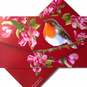 Darovací obálka - ČERVENKA NA ROZKVETLÉM STROMĚ