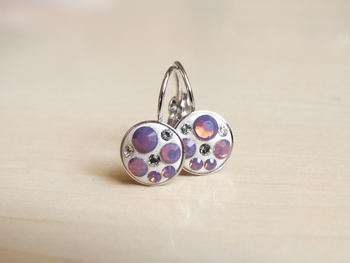 Dětské matně fialové náušnice