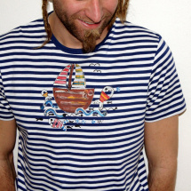 Malované triko s lodičkou vel.S-XXL na objednání