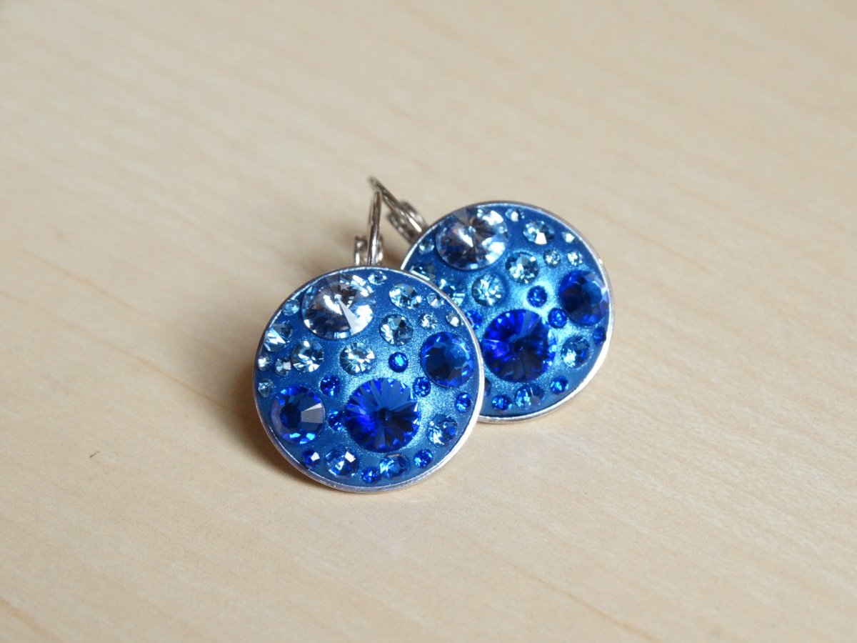 Velké modré náušnice