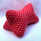 Relaxační polštářek - červený hvězdičkový