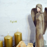 Vánoční adventní dekorace na dřevě.