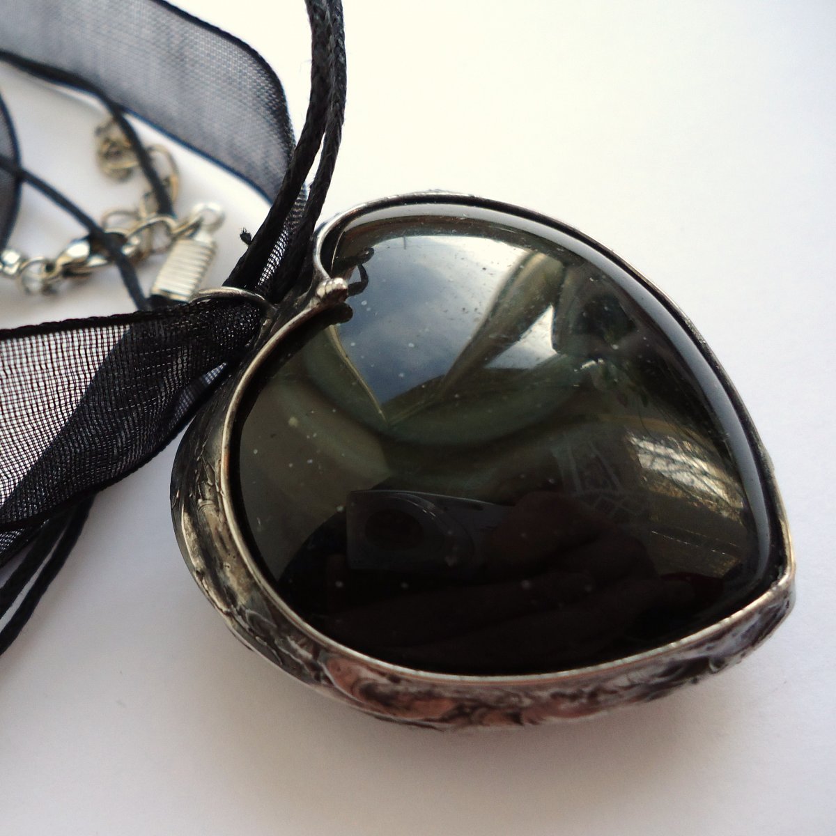 Luxusní srdce obsidiánové ...