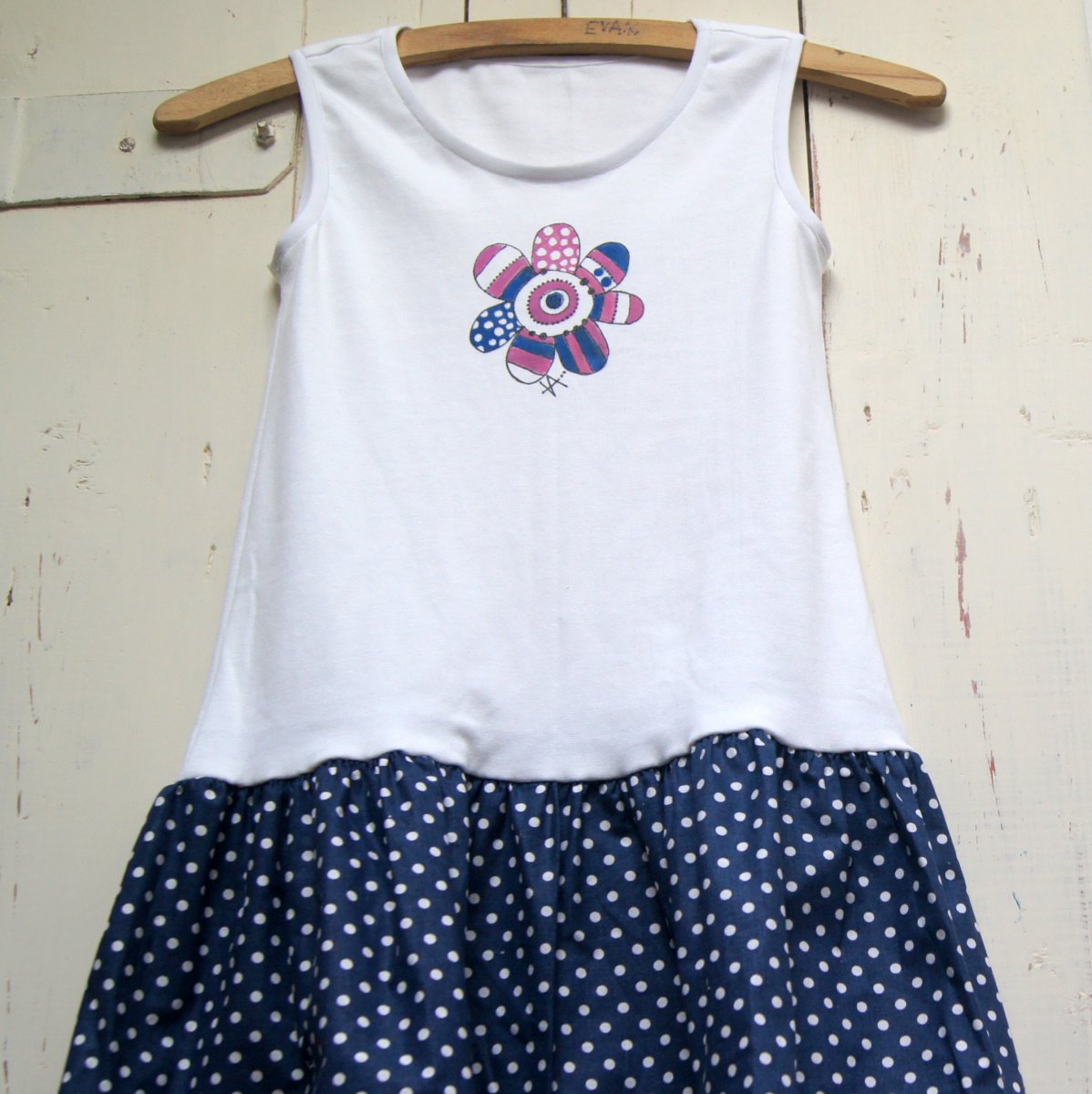 Dívčí šatky se kytičkou vel.4-6 let