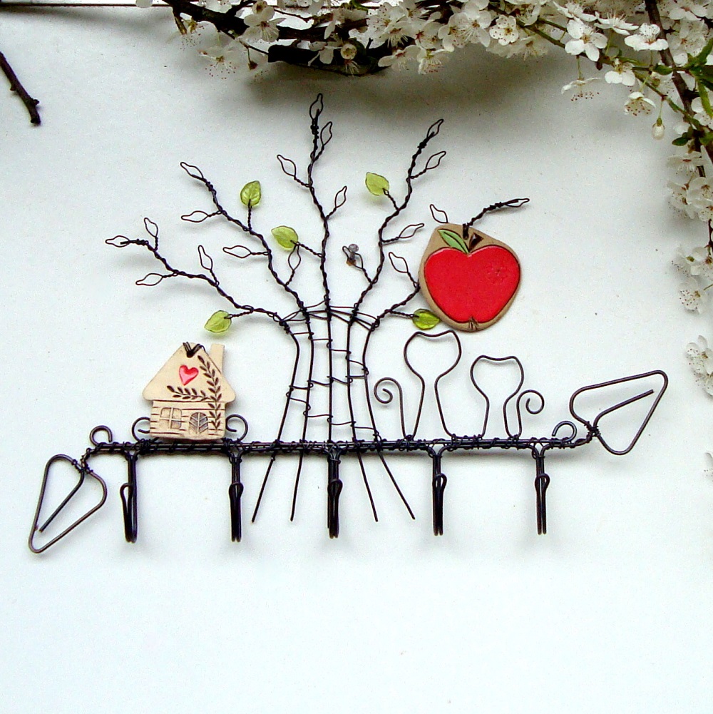 Šťastný domov se zvířátky - věšák 5háčků