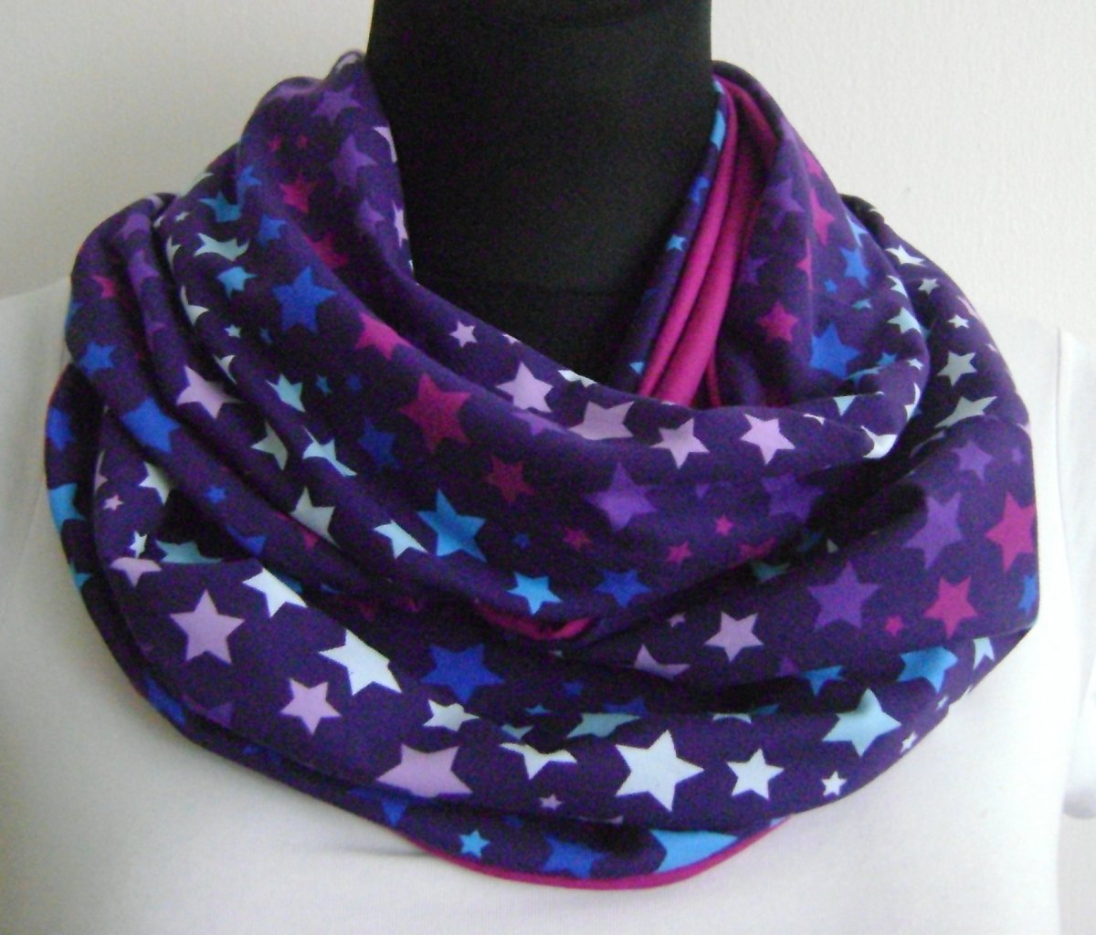nekonečná šála Hvězdy na fialové