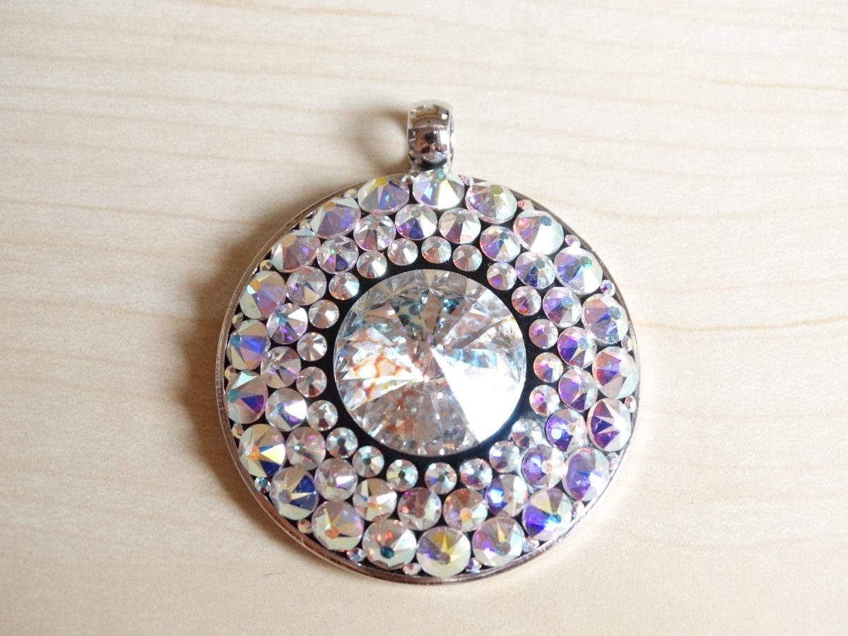 Velký crystal AB náhrdelník mandala