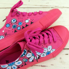 Malované tenisky s květy vel.37,40