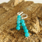 minerálové náušnice AMAZONIT....Ag háčky