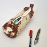 Batikovaný penál (pouzdro na tužky) - hnědý 11780276