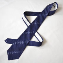Doktorská kravata s EKG křivkou - tmavě modrá 7904260