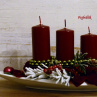 Adventní svícen ,,burgundská červená,,.