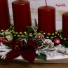 Adventní svícen ,,burgundská červená,,.