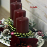 Adventní svícen ,,burgundská červená,,.