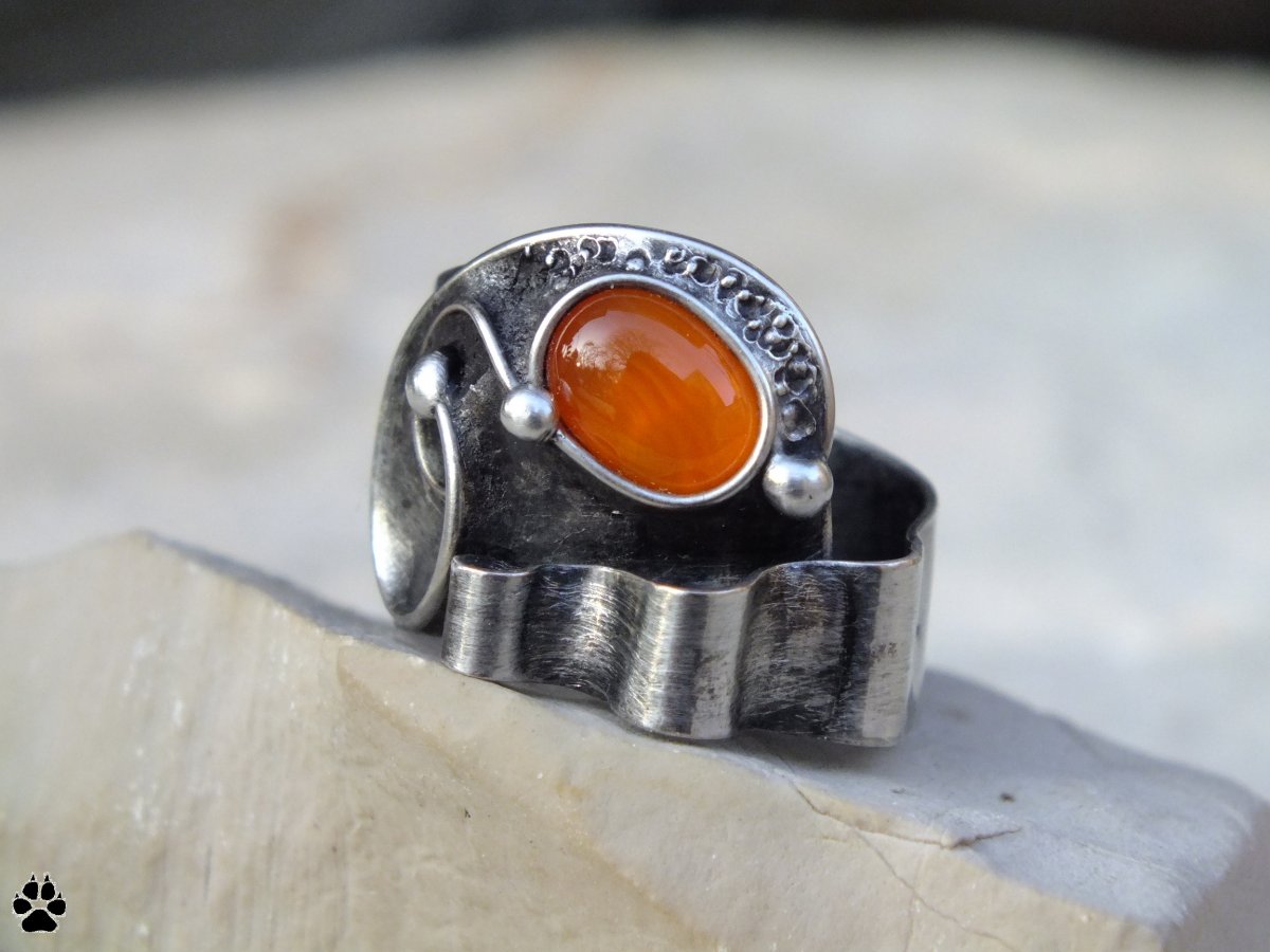 Teplo  - prsten s karneolem