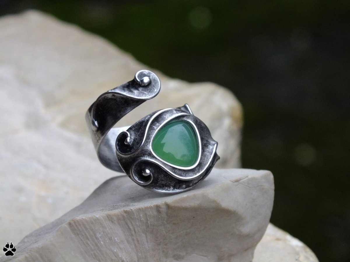 Prsten pro Lesněnku - prsten s chryzoprasem