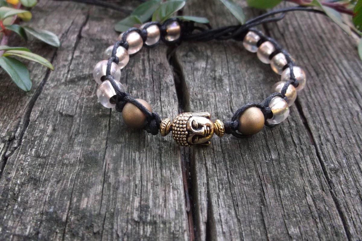 Náramek s Buddhou - zlatý