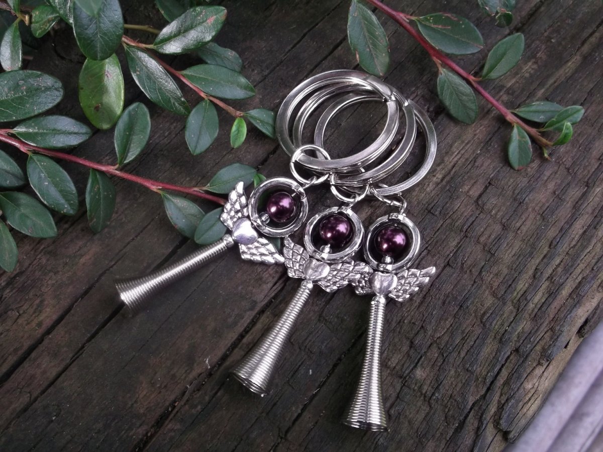 Klíčenka - andělíček vínový 1