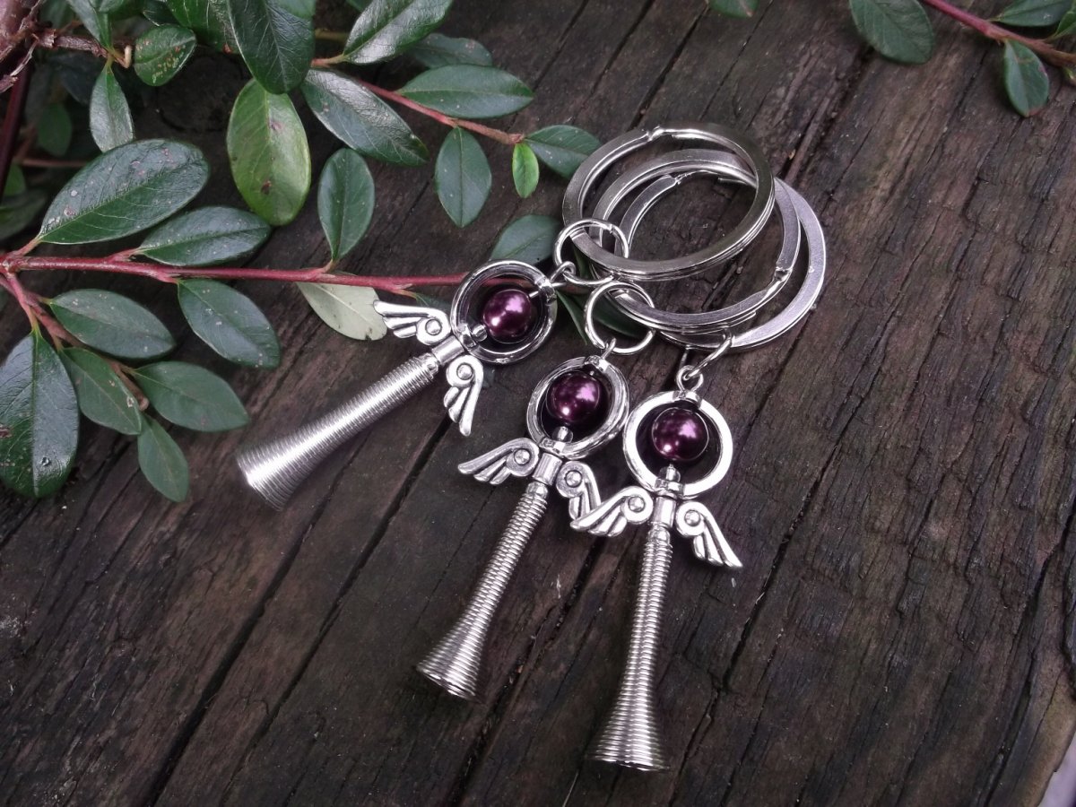 Klíčenka - andělíček vínový 3