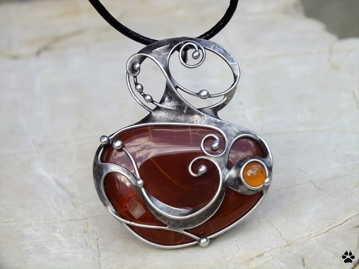 Jiskra - achát ohnivý,karneol