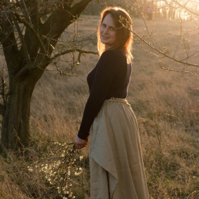 Lněná sukně natural