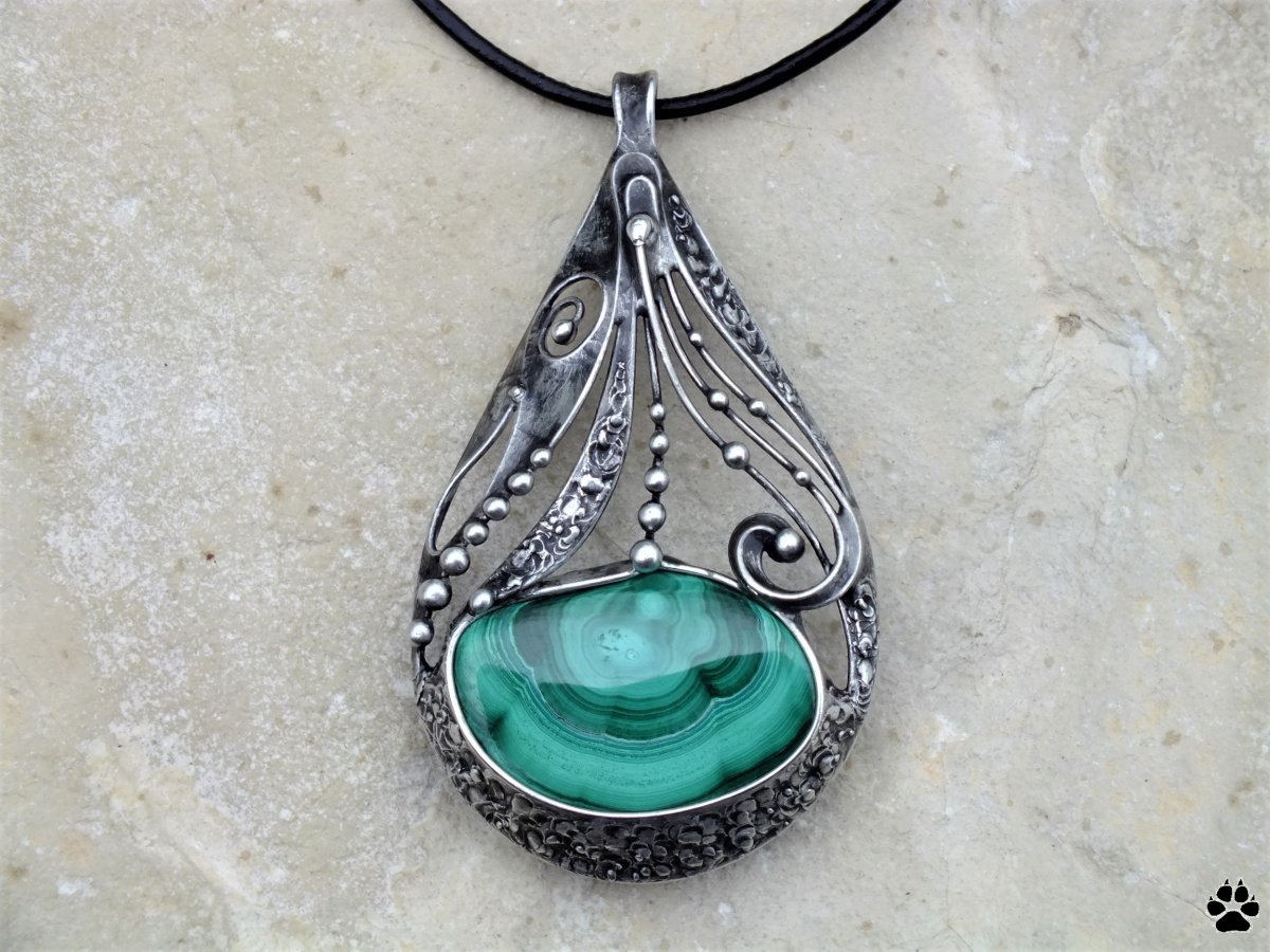 Zelená laguna - náhrdelník s malachitem 